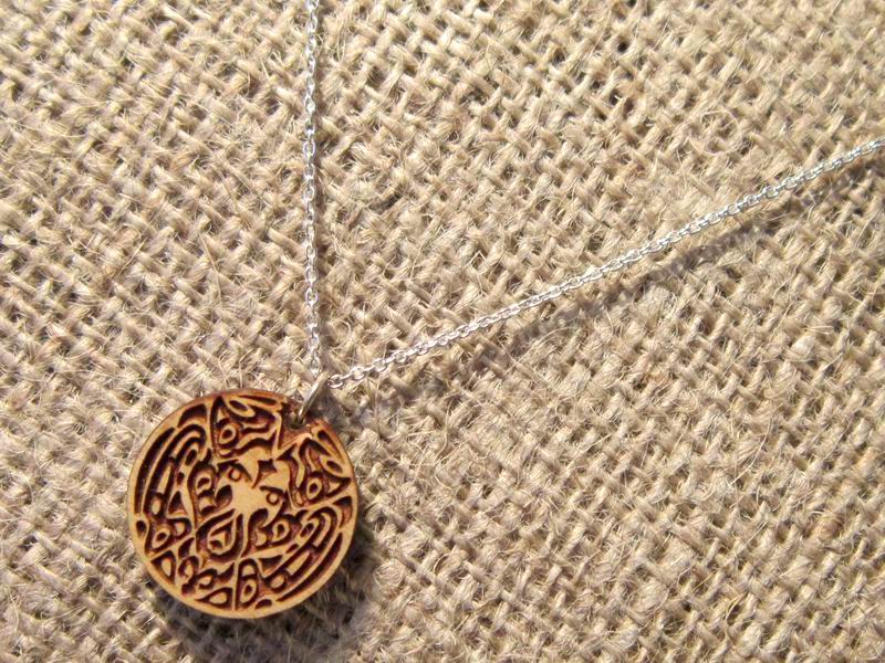 Tribal Wolf Sterling Silver Necklace